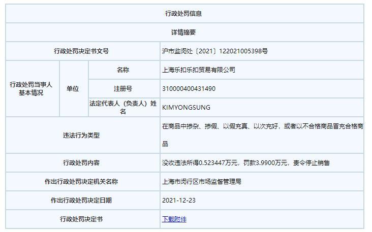 上海市場監管網站頁面 